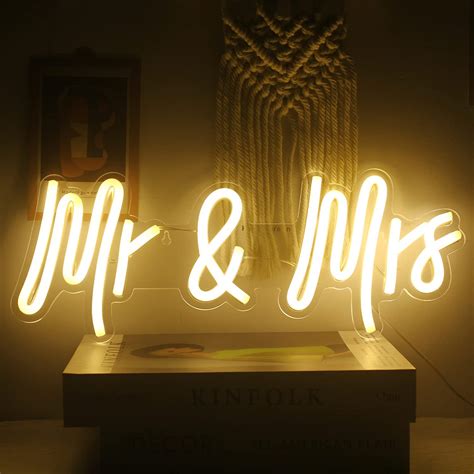 Ineonlife Mr Mrs Neon Signs Neon Light Led Decorative Neon Sign For