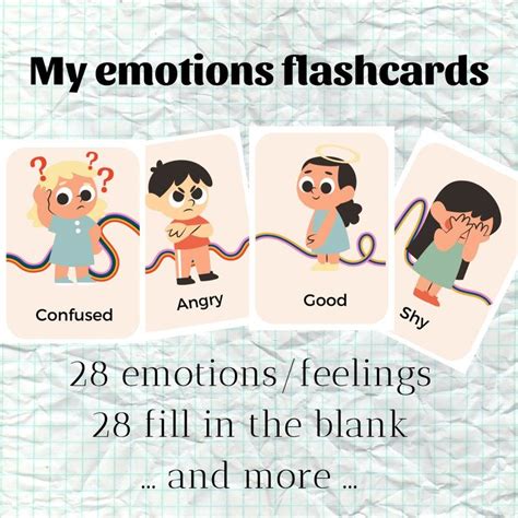 Printable Emotions And Expressions Faces Flashcards How Do You Feel