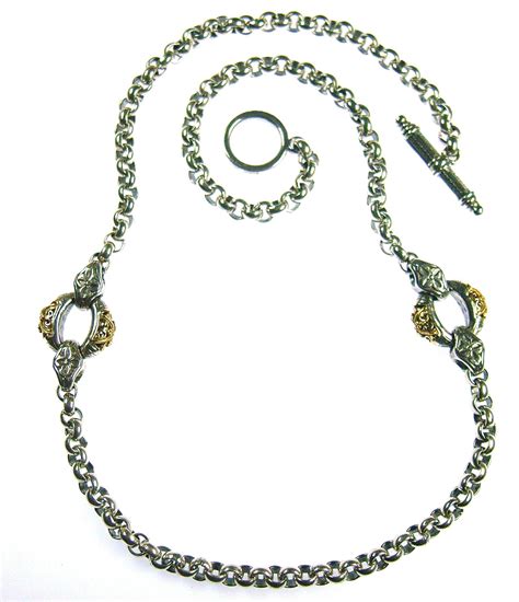 Garden Shadows Small Link Necklace In 18k Gold And Sterling Silver