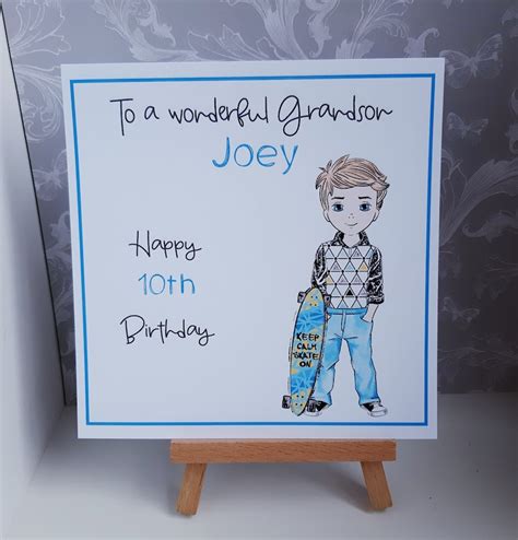 Personalised Teenage Boys Birthday Card Handmade Etsy