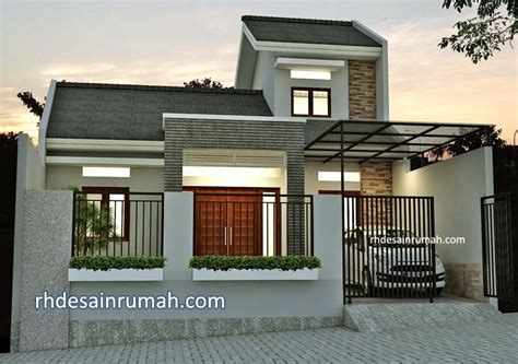 Yang pertama adalah desain rumah minimalis 2 lantai 6×12 yang menonjolkan elemen kayu sebagai material eksterior dan interiornya, yaitu pagar kayu yang menghiasi bagian depan teras rumah. Desain Rumah Minimalis 2 Lantai Sederhana - RHDesainRumah