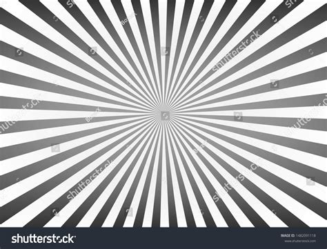 Sunbeam Abstract Background Symmetrical Radial Black Stock Vector