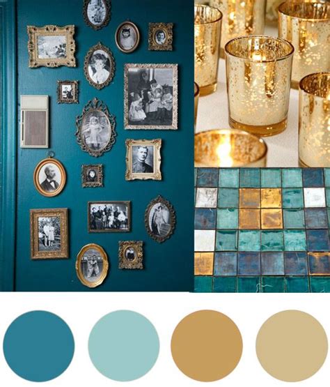 Christmas Colour Palette Teal And Gold Christmas Color Palette
