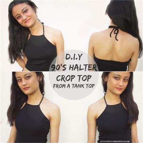 Check out our diy tank top selection for the very best in unique or custom, handmade pieces from our tanks shops. DIY: 90's Halter Crop Top (From a Tank Top) | Diy crop top, Diy halter top, Tank tops diy