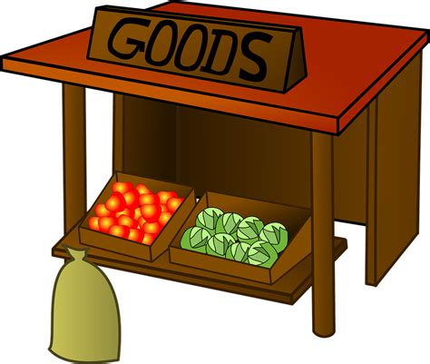Market Goods Stall Free Vector Graphic On Pixabay