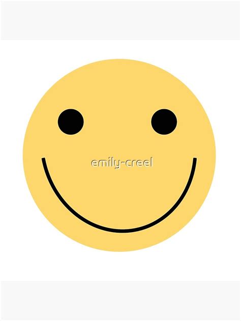 Smiley Face Art Print For Sale By Emily Creel Redbubble