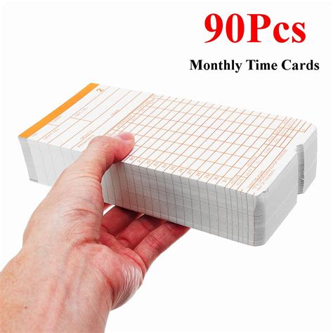90pcs Monthly Time Clock Cards Payroll For Employee Attendance Bundy R