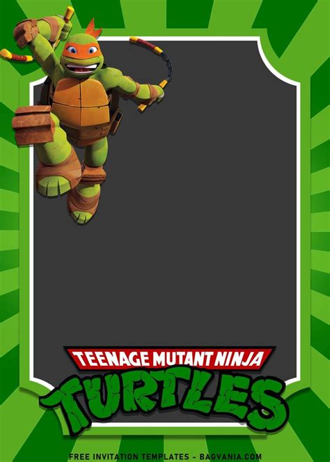 10 Awesome Teenage Mutant Ninja Turtles Birthday Invitation Templates