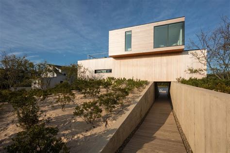 Pale Cedar Beach House By Raad Studio Perches Atop A Sand Dune Dunes
