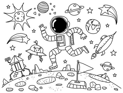 Dibujos Para Colorear Del Espacio Y El Universo En Dibujos Para