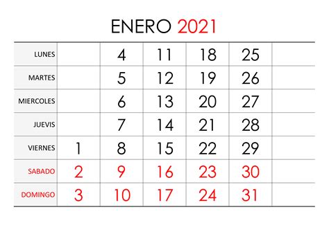 Calendario Numeros Grandes Enero 2021 Calendario Aug 2021