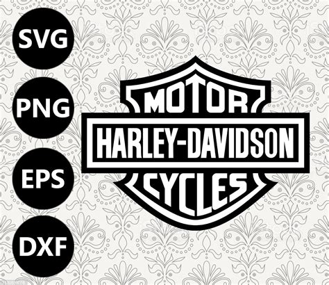 Buy Harley Davidson Logo Silhouette Clipart Vector Svg File For Cutting