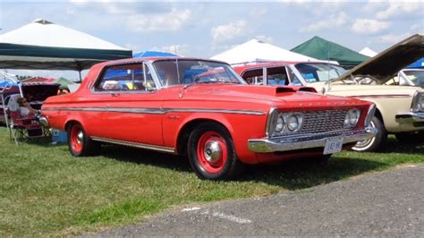 1963 Plymouth Sport Fury 2 Door Hardtop In Red And 426 Engine Sound My