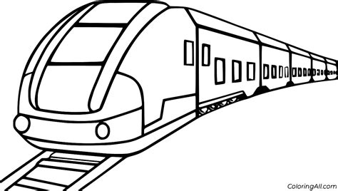 Metro Train Coloring Page Coloringall
