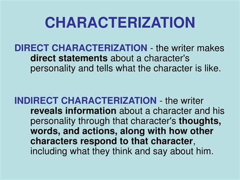 Ppt Characterization Powerpoint Presentation Free Download Id9104129