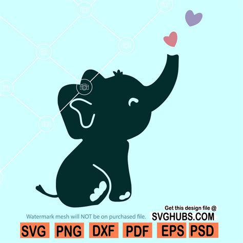 Baby Elephant SVG, Cute Baby Elephant SVG, mom and baby elephant svg