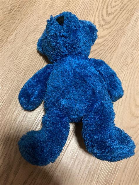 Fluffy Bright Blue Teddy Bear Small Hobbies And Toys Toys And Games On
