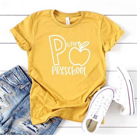 P Is For Preschool Shirt Teacher Shirt Preschool Teacher Etsy