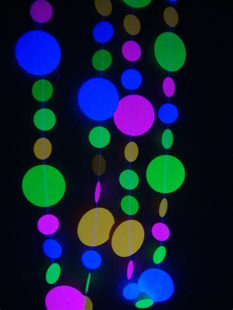 Glow Party Decorations Black Light Party Neon Garlands Etsy