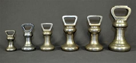 Avery Nickel Plated Bell Weights Set Of Six Scales Sundries