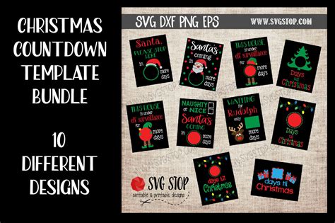 Christmas Countdown Design Bundle By The Svg Stop Thehungryjpeg