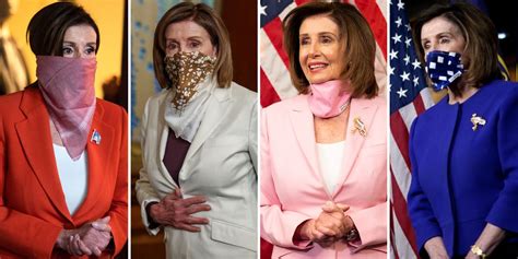 Speaker of the house, focused on strengthening america's middle class and creating jobs; Nancy Pelosi Shows Personal Style with Face Masks