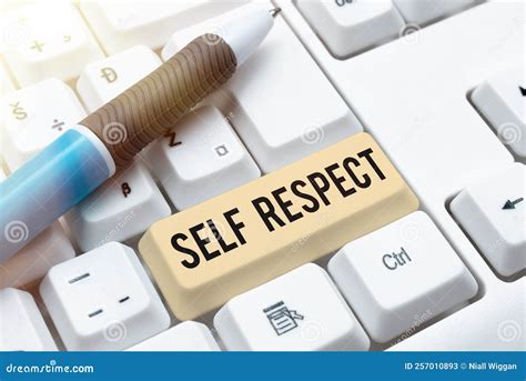 Text Sign Showing Self Respect Business Approach Pride And Confidence