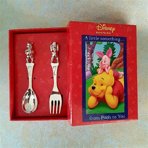 Disney Winnie The Pooh Silver Plated Cutlery Set Boxed Vintage Fork