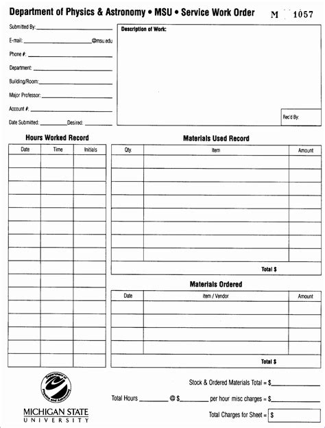 7 Job Order Form Template Excel Excel Templates