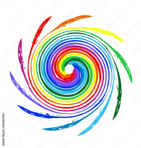 Logo Spiral Rainbow Wave Vector Stock Vector Adobe Stock