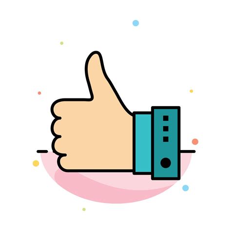Like Finger Gesture Hand Thumbs Up Yes Abstract Flat Color Icon
