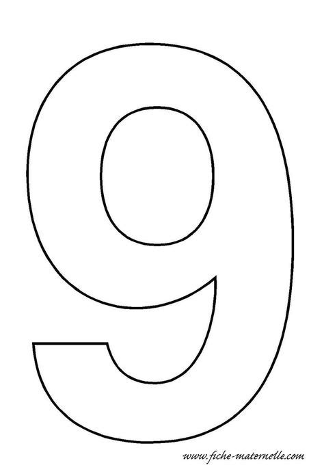 Number 9 Template Crafts And Worksheets For Preschooltoddler And