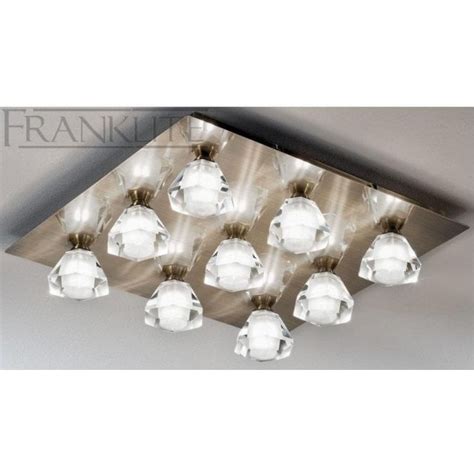 Order online or reserve and collect at your local store. Starz FL2246/9 square flush ceiling 9 light bronze glass