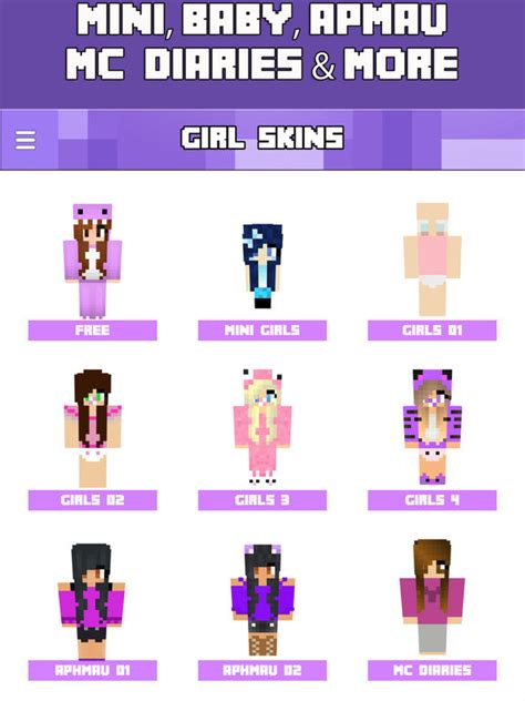 App Shopper Girl Skins Free Cute Skins Girl For Minecraft Catalogs