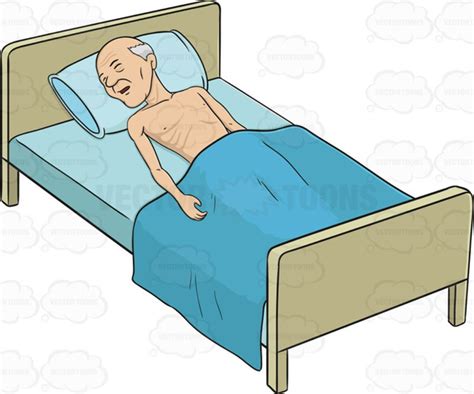Free Clipart Cartoon Of Old Man In A Hospital Bed Free Images At