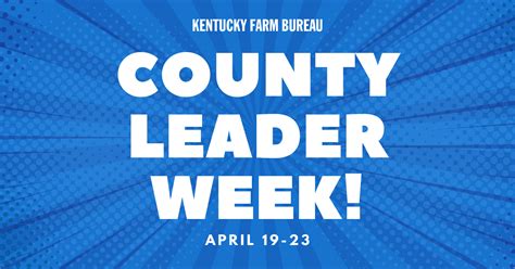 County Leader Week A Time To Recognize And Encourage Local Volunteer