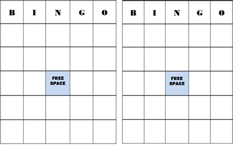 Printable Blank Bingo Cards 5×5 Printable Bingo Cards
