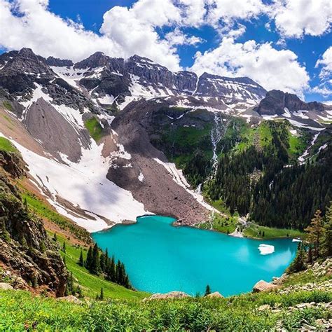 The Lower Blue Lake In The Mt Sneffels Wilderness Has The Most Amazing