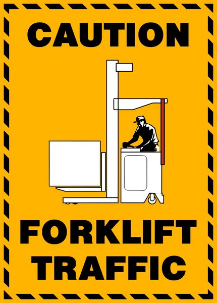 Caution Forklift Western Safety Sign