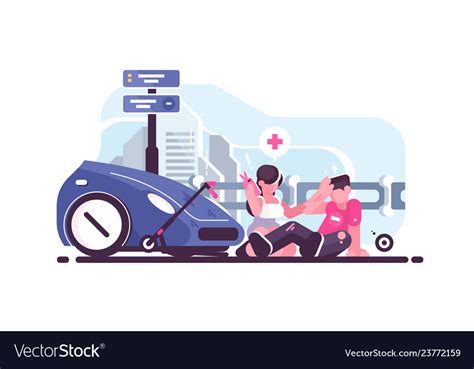 Traffic Accident Royalty Free Vector Image Vectorstock