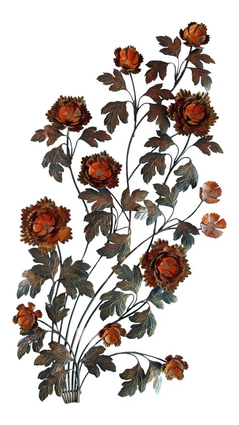 vintage-1960s-orange-tole-flowers-wall-hanging-1464 1,689×3,004 pixels