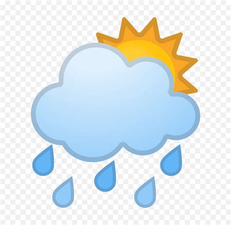 Sun Behind Rain Cloud Emoji Rain Cloud Transparent Pngcloud Emoji