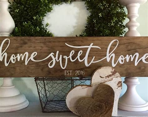 Home Sweet Home Wood Sign You Chose Your Font Color And Even Chose A
