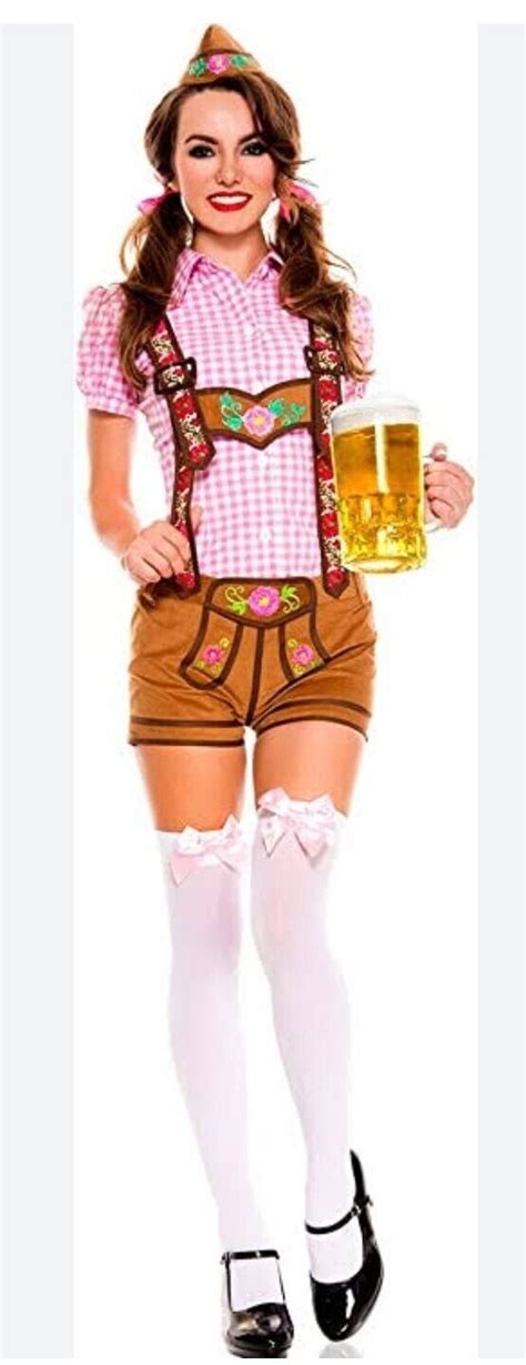 Beer Girl Costume Adult European Lederhosen Oktoberfest Fancy Dress Music Legs Ebay