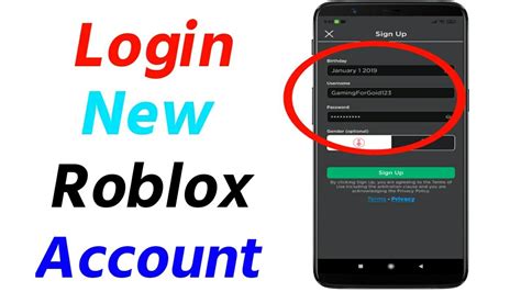 How To Log In To Roblox In Mobile Login New Roblox Account Youtube