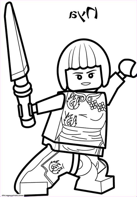 Sensei wu, cole, nya, kai, zane, and green ninja lloyd are ready for the fight. Print nya ninjago sd2d8 coloring pages Models in 2020 ...