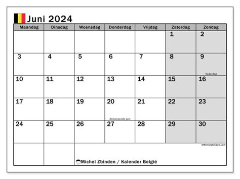 Kalender Juni 2024 Om Af Te Drukken “50zz” Michel Zbinden Be