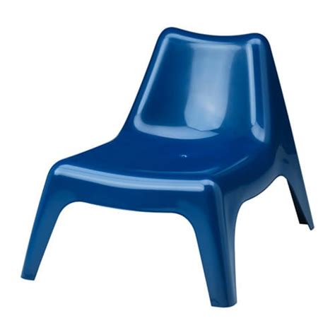 The high back provides good support for your neck. IKEA PS VÅGÖ Chair, outdoor - dark blue - IKEA