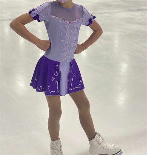 Princess Rapunzel Inspired Figure Skating Dress Rapunzel Etsy