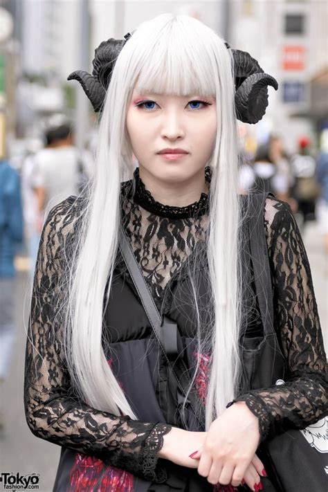 Harajuku Girl With Horns Gothic Fashion By Nude N Rude